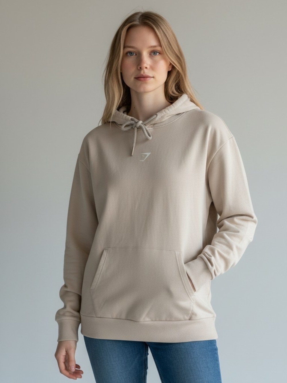 Gymshark Women's Light Beige Pullover Hoodie